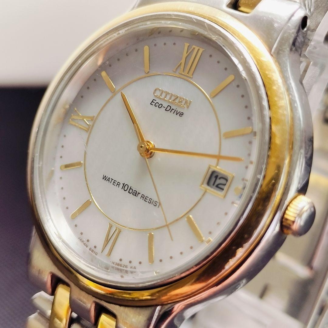 Used [In operation] Citizen Eco-Drive Date Combi Men s E110-H22749