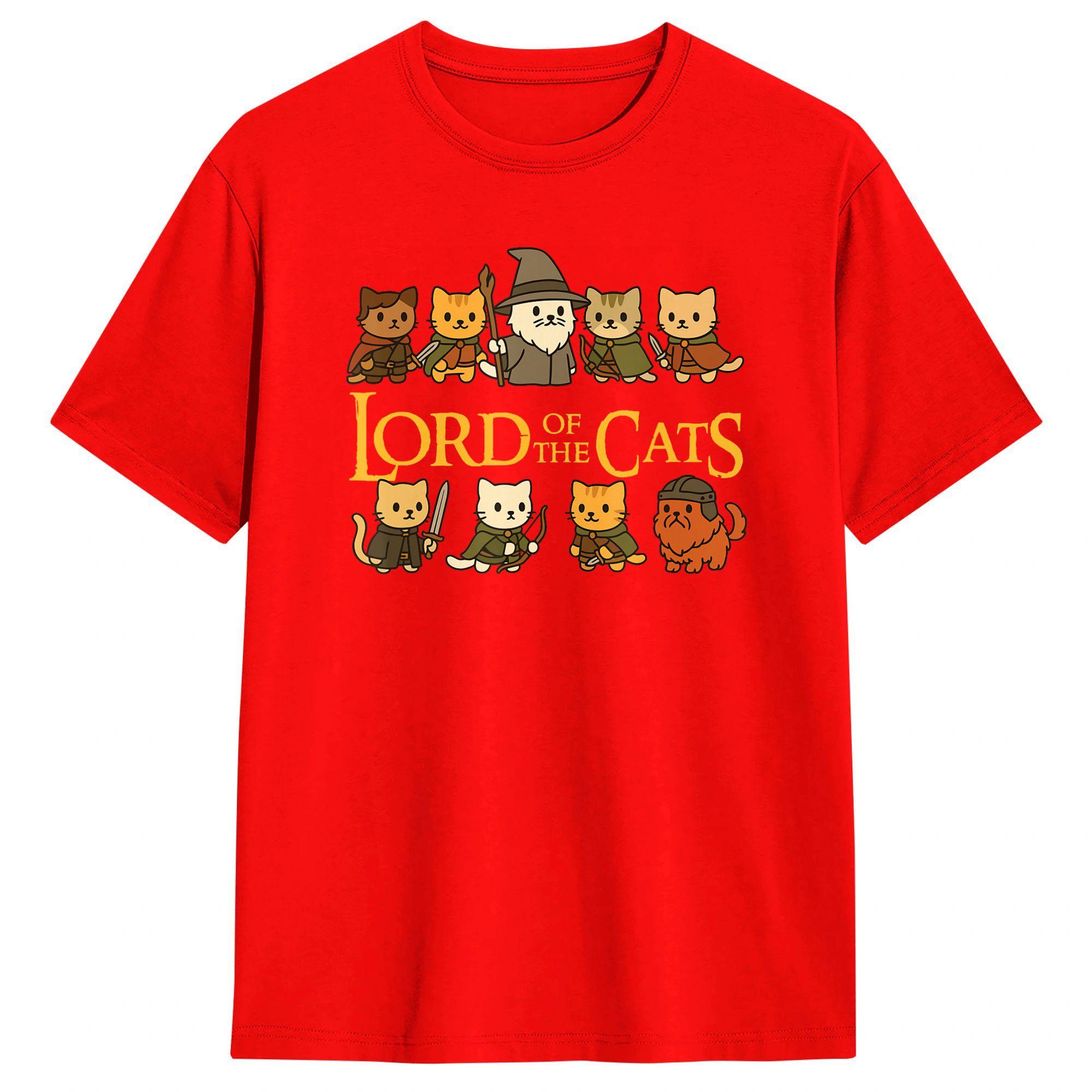 Casual TShirt Summer Lord of The Cats Hip Hop TShirts  Cotton Tshirt for Man Aesthetic Cheap Print Short Sleeve Top Tees S