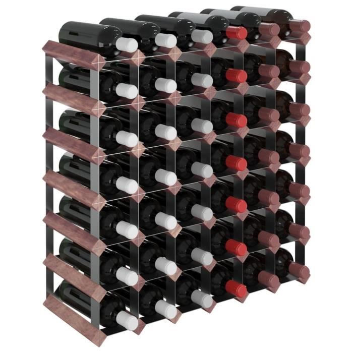 VidaXL Casier à bouteilles pour 42 bouteilles Marron Bois pin solide 340893