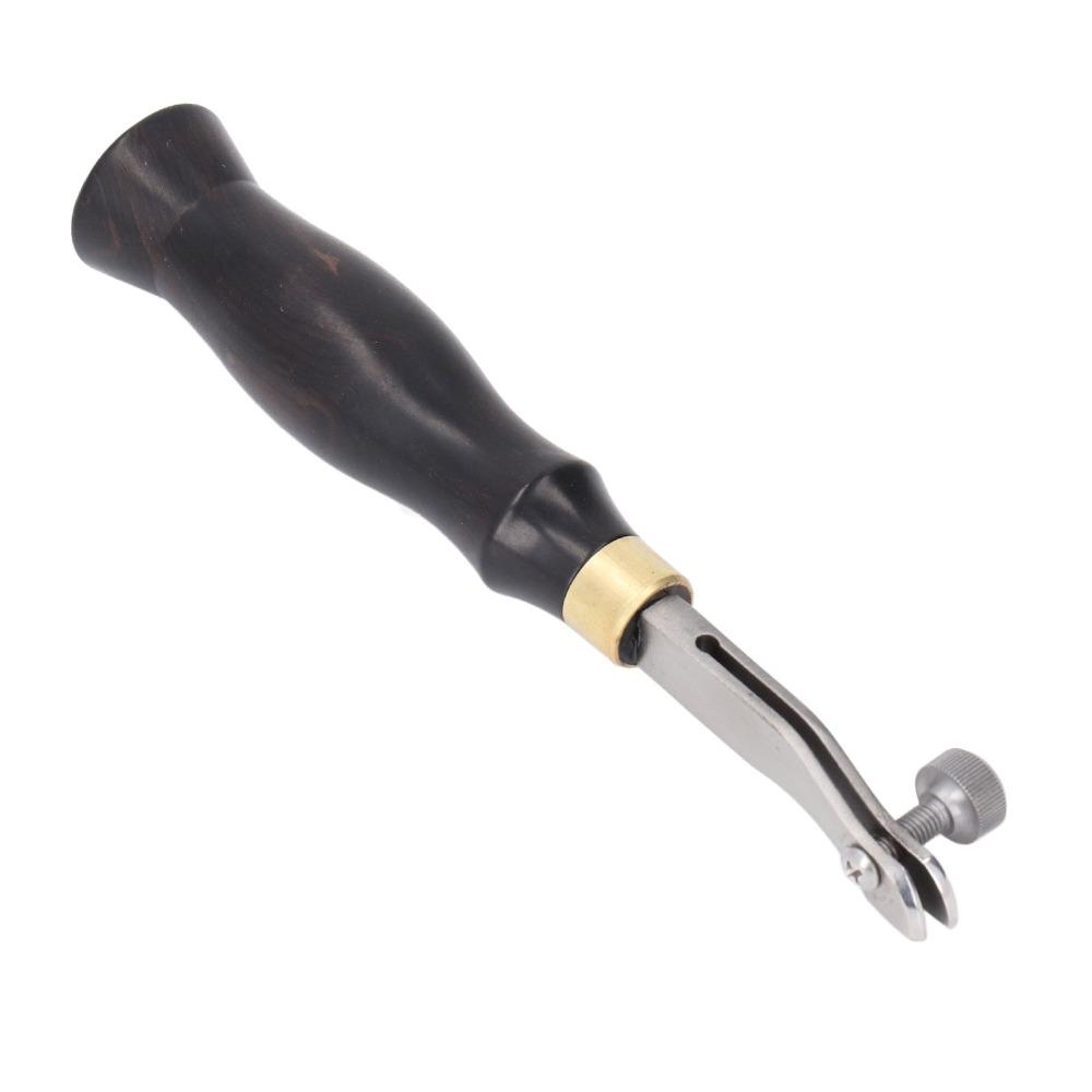 Stainless Steel Leather Edge Creaser 0.5mm Adjustable Leather Groover Tool  For Leathercraft