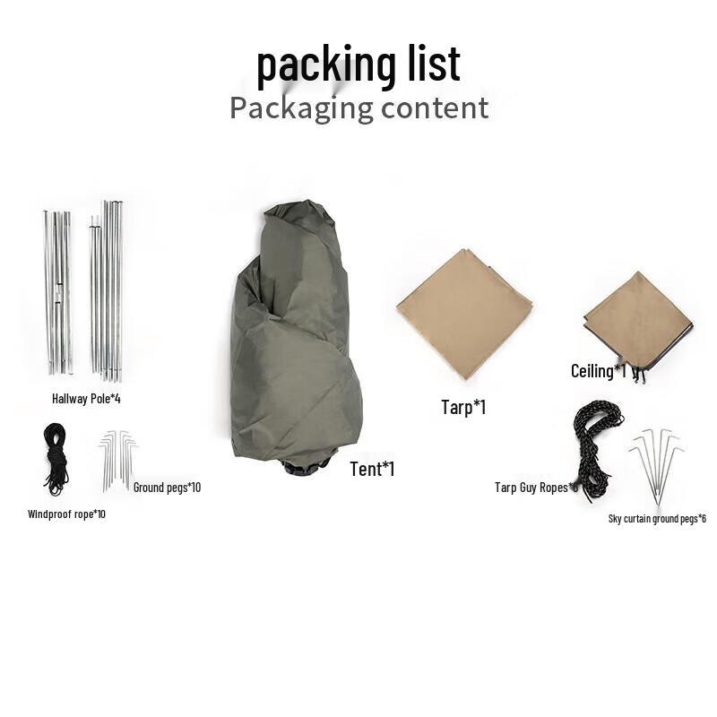 Automatic Pop-Up Camping Tent with Tarp