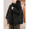 Women's Autumn and Winter Short Warm Jacket Solid Color Hooded Bread Clothing