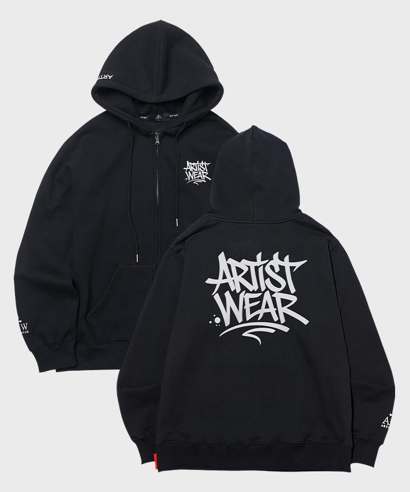 Artistwear [Atw] Tagging Logo Zip-Up Hoodie