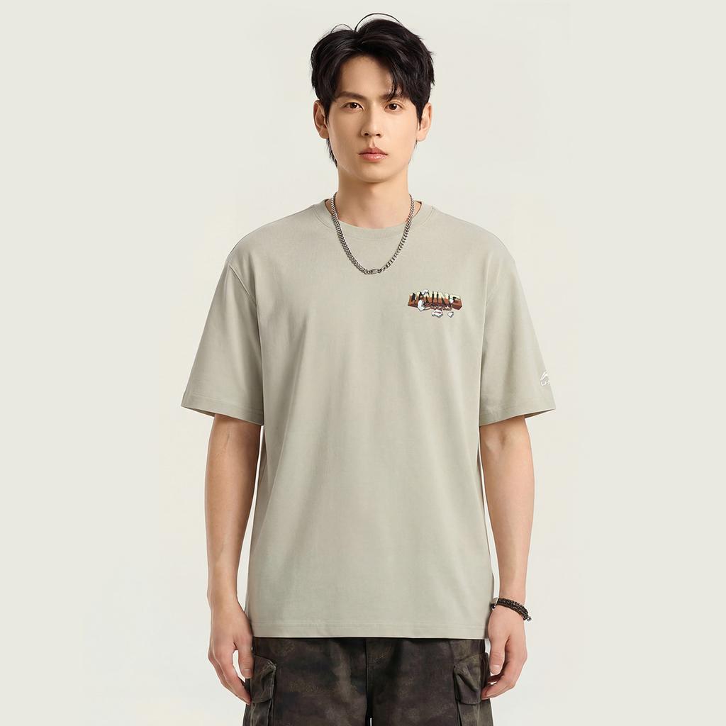 Li-Ning Quick-Drying Cool Antibacterial Round Neck Casual T-Shirt Unisex Tops ATSW301-5