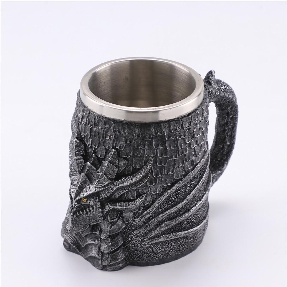 Stainless Steel Double-Layer Retro Faucet Beer Cup - Large Capacity 501-600ml