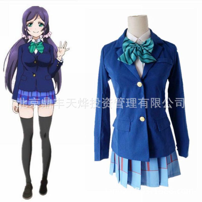 

Lovelive Школьная форма Косплей форма Косплей Женская одежда Lovelive Студенческая школьная форма В наличии Blue Bow Tie + Suit + Skirt L