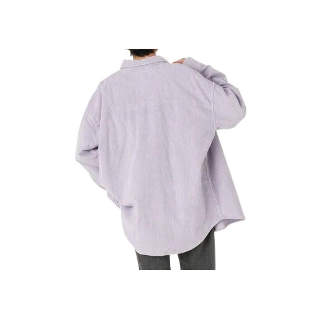 Levis Solid Color Corduroy Loose Long Sleeve Shirt Men Shirts Light-Purple A1915-0007