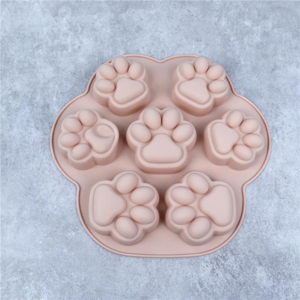 Pfotenabdruck Silikonform Hund Katze Tier Pfote Form Für Süßigkeiten Fondant Schokolade Gelee Pudding Seife Eiswürfelform Hunde Katzen Leckerlis