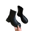 British style retro Martin boots autumn and winter new velvet short boots thick-soled elastic thin boots