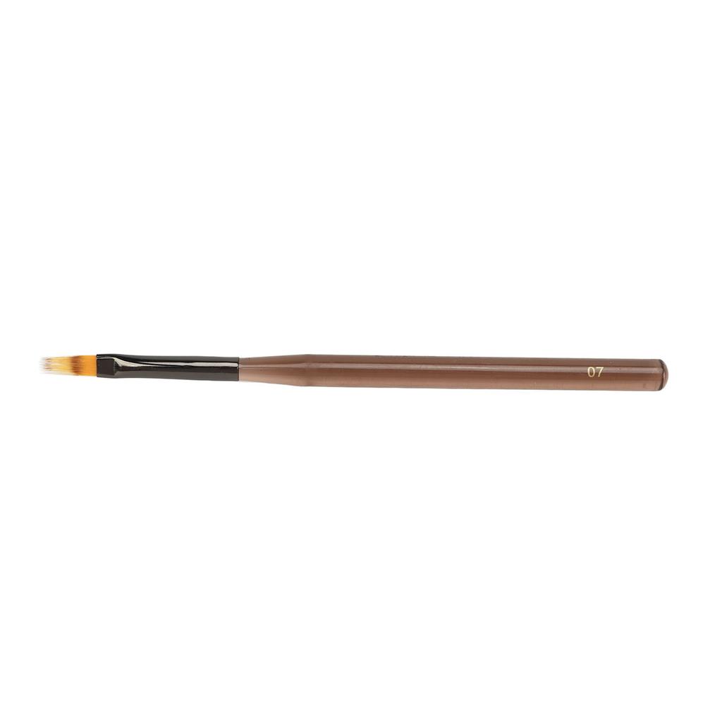 Nail Drawing Pen Nylon Flat Painting Nail Tool Fingernail Extension Gel Brush Brown Transparent Pen
