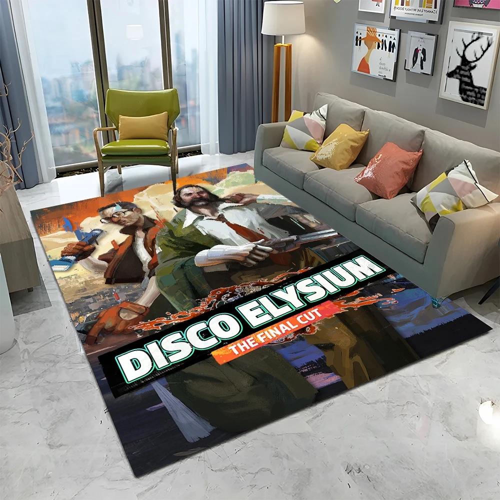 Disco Elysium Game Gamer Cartoon Carpet Rug for Home Living Room Bedroom Sofa Doormat Decor,kid Play Area Rug Non-slip Floor Mat