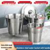 ZISIZ Stainless Steel Round Bucket