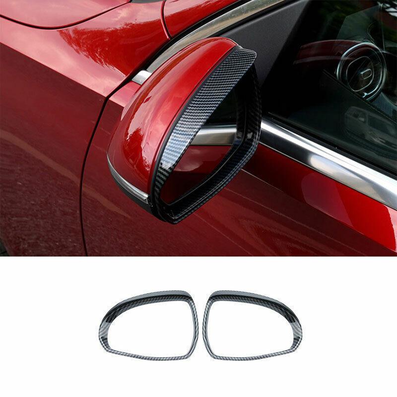 For Benz C-Class 22-23 ABS Carbon Fiber Rearview Mirror Rain Eyebrow Frame Trim