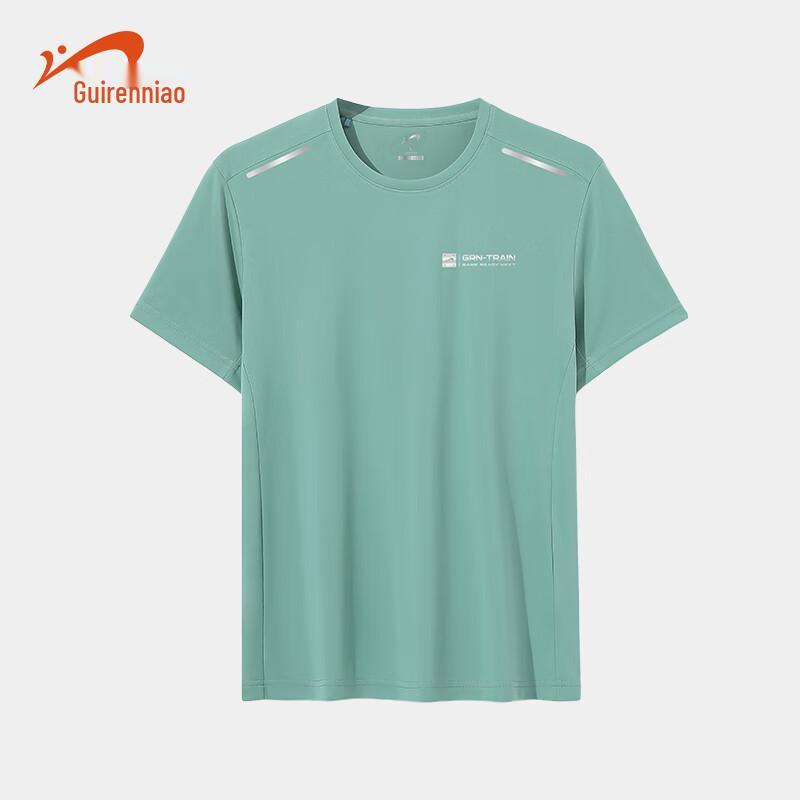 Guirenniao Men s Quick-Dry Ice Silk Sport T-Shirt 3XL