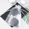 Breathable Mesh Organza Bags,Clear Drawstring Pouches with Ribbon for Wedding Gift,Jewelry Packaging,Gift Bag Geometric Patterns