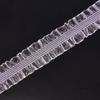 Colorful Elastic Lace Ribbon Polyester Stretch Lace Fabric New Ruffle Lace Trim  Clothing