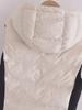 2023 Autumn/Winter Women's Street Fashion Press-glued Color-block Hooded Cotton Vest