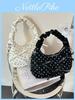 Style Cute Polka Dot Shoulder Bag With Zip Closure For Casual Wear