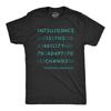 Mens Intelligence Is The Ability To Adapt To Change T Shirt Funny Stephen