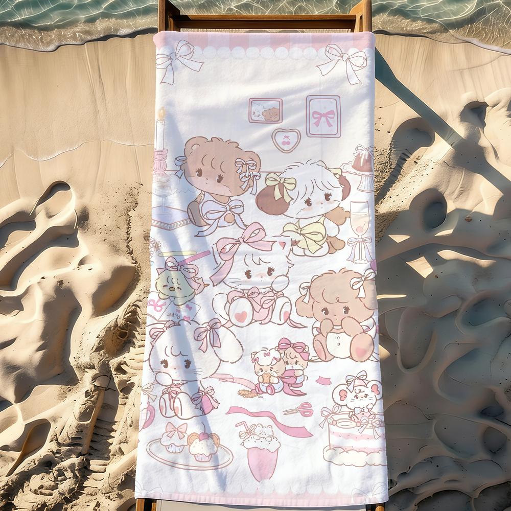 Cartoon Cute M-Mikko Towel For Swim Yoga Gym Quick Drying Soft and Skin-friendly Beach Towels All-Season