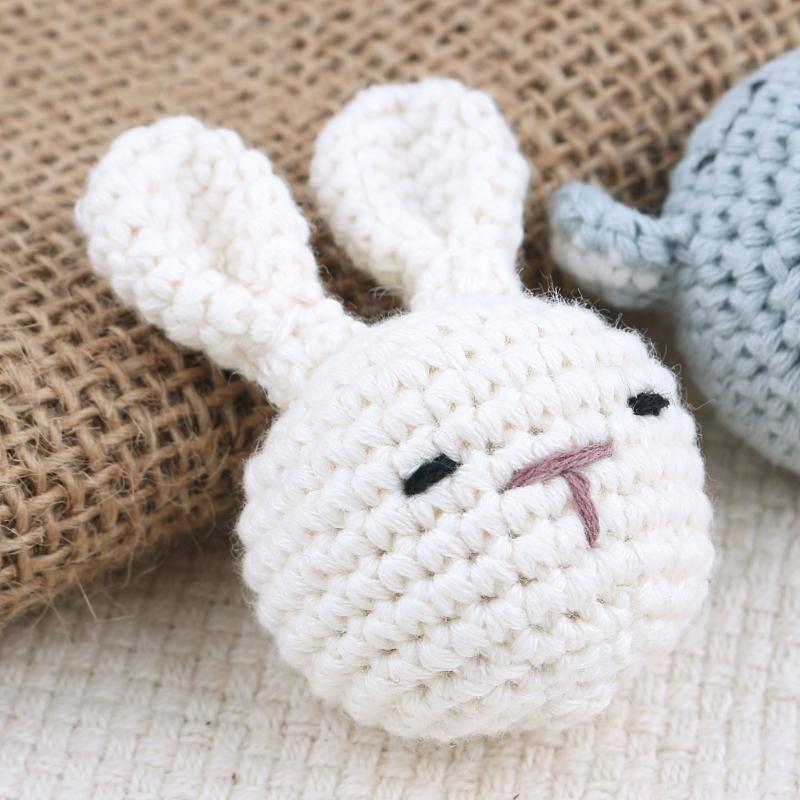 Uncinetto Testa di Animale Lavorazione a Maglia Perline Fai da Te Catena per Ciuccio da Bambino Accessori Masticabili Dentizione per Neonati e Bambini Piccoli Fatto a Mano Durevole