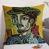 Berühmter Künstler P-Picasso Kissenbezug Natürlicher Leinen Bio-Stoff Doppelseitiger Druck Sofa Heimdekoration Geschenk Kissenhülle