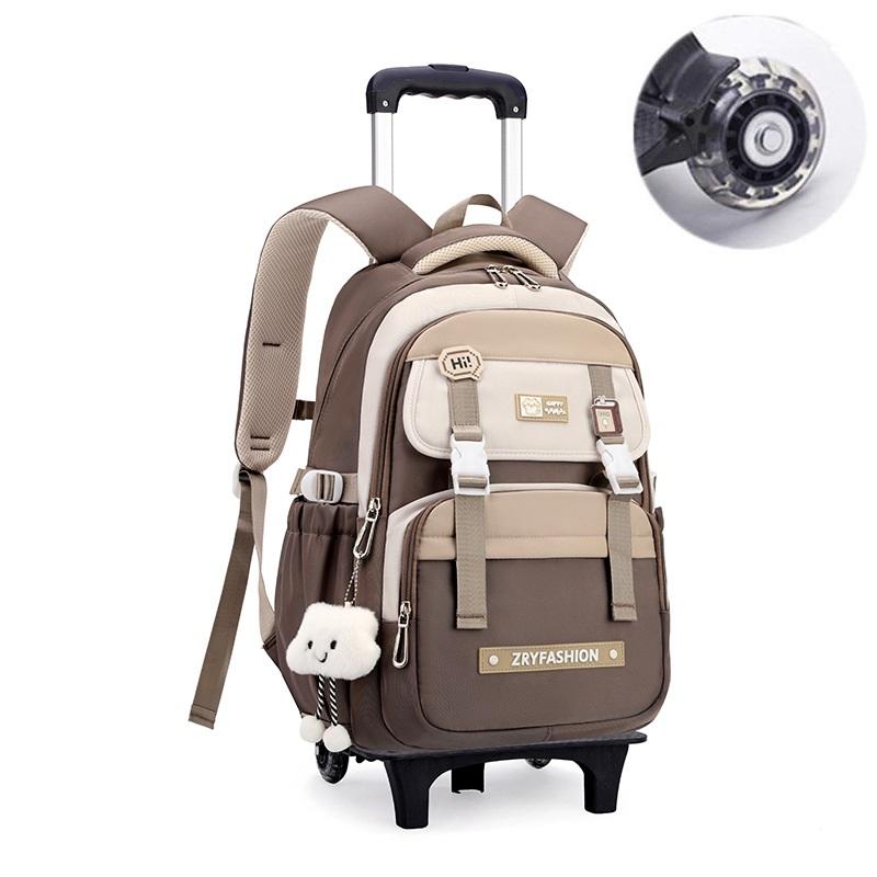 2 Wheels Travel Rolling Luggage Bag School Trolley Backpack For Boys Kid 'S Travel Backpack On Wheels School Backpacks Child