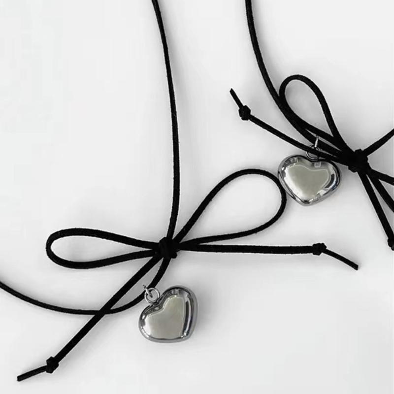 Herzanhänger Halsketten Y2K Stil Herz Halsketten Liebesanhänger Choker Liebeshalsketten Partyschmuck Geschenk für Frauen Mädchen