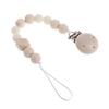 Nipple Holder Beaded Wooden Baby Pacifier Clip Chain Nipple Leash Strap Pacifier Clips Soother Chain