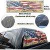 American Flag Truck Rear Window Decals - Deer Perforated Vinyl See-Through Stickers, Gifts For Men, Dad, Boyfriend, Truck Owners, Easy To Tall, UV