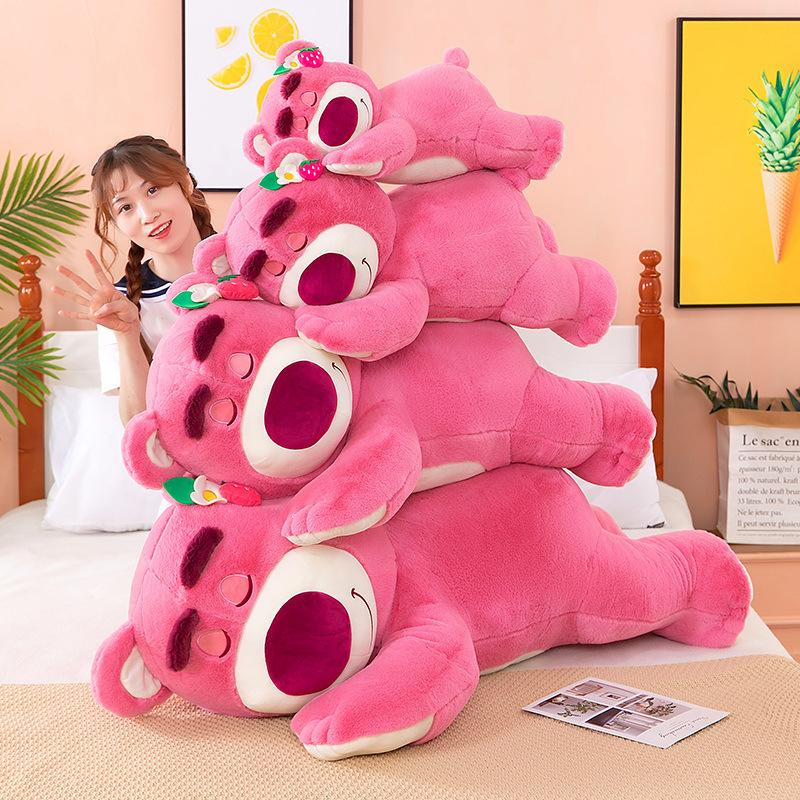 Latest  Story Lotso Cute Bear Strawberry Sofa Plush Pillow Stuffed Toys Kids Girls Friends Festivals Birthday Present