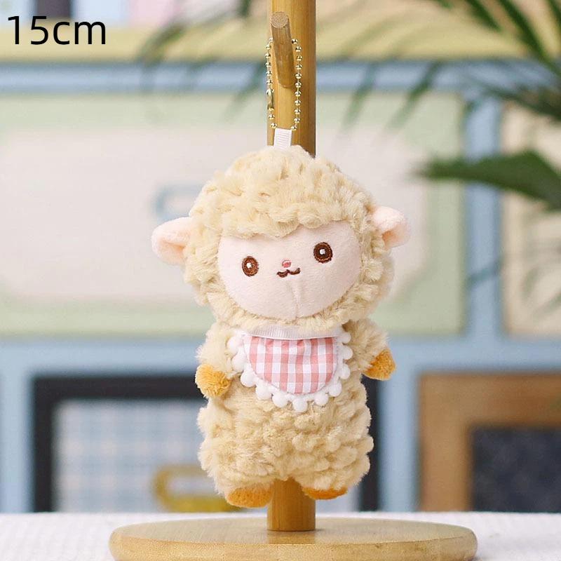 Fluffy Sheep Plush Keychain Cute Soft Furry Charm for Luggage Decor Kids Christmas Holiday Souvenir Gifts