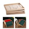 Wooden Jewelry Tray Showcase Display Stackable Necklace Bracelet Rings Showcase Plate Organizer Jewelry Holder Gift