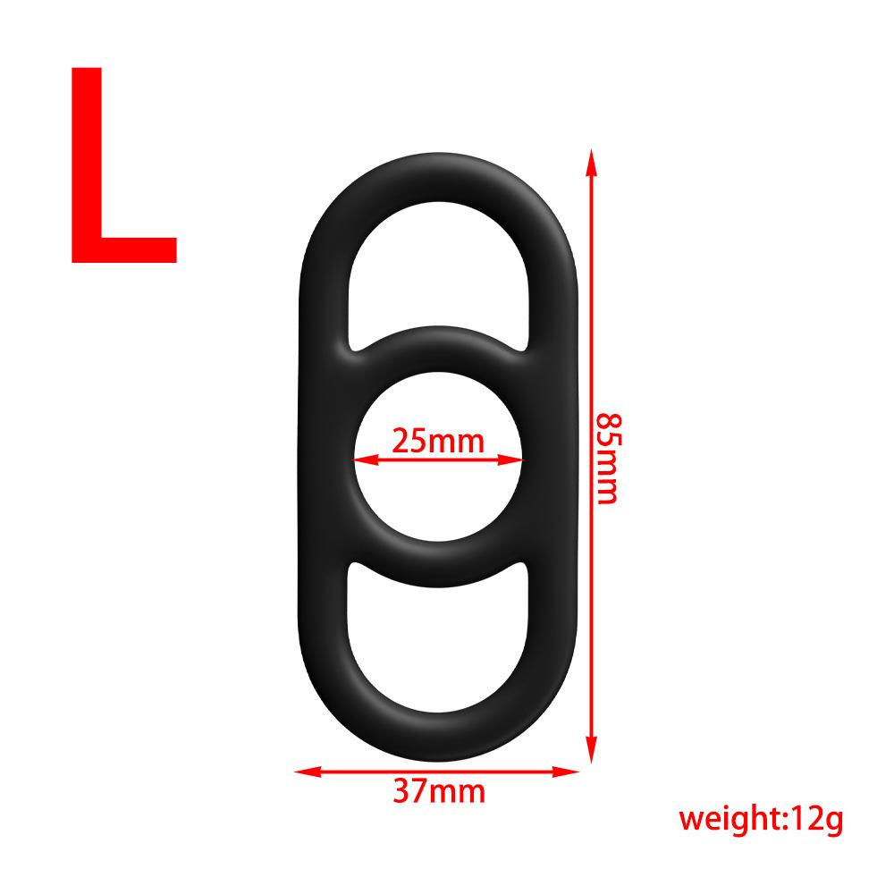 Silicone Semen Lock Ring Triple Lock Male Penis Ring Reusable Delay Ejaculation Lasting Scrotum Lock Ring Sex Toys