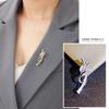 1Pc Creative Bamboo Brooch Fashionable and Exquisite Pin Charm Trend Shining Jewelry Accessories Party Festival Gift Souvenir