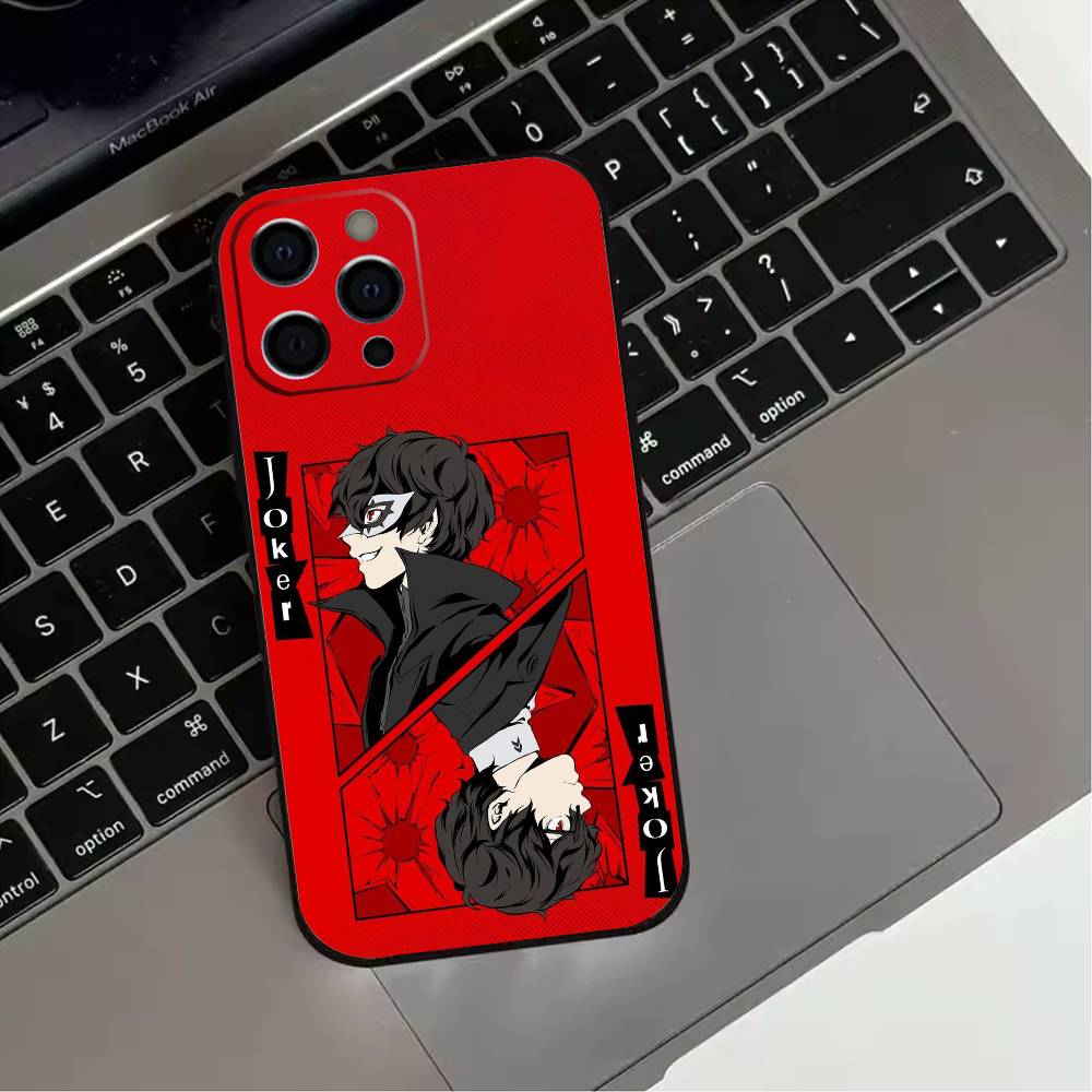 Game P-Persona 5  Phone Case For iPhone 17,16,15,14,13,12,11 Plus,Pro Max,XS,Soft Silicone Black Cover