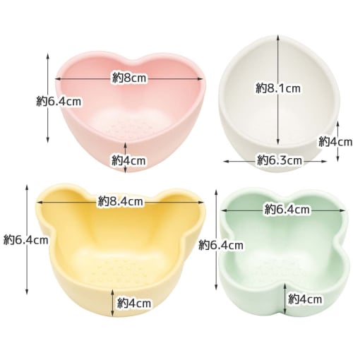 skater polypropylene baby food small bowl set of 4 dull color made in japan bbls1q-a