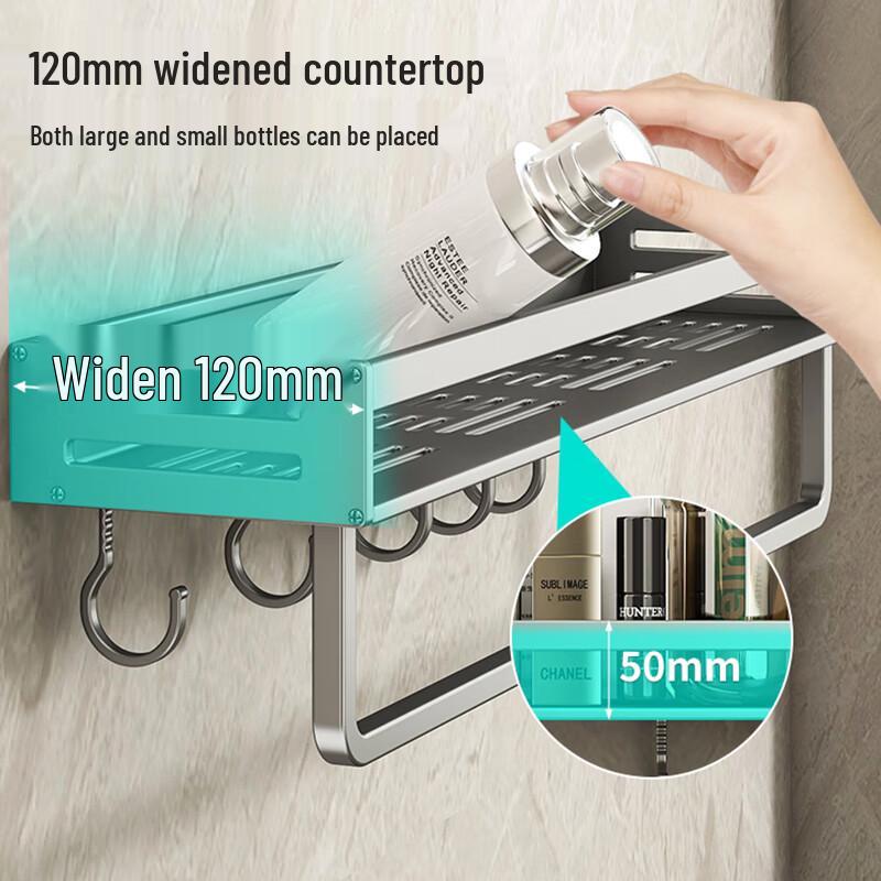 Bohrfreies wandmontiertes Badezimmerregal