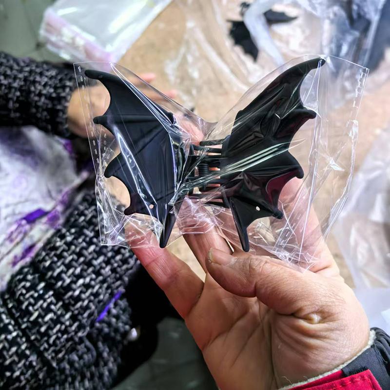 1 kus Halloweenské vlasové doplňky Kovové sponky do vlasů s netopýrem Černé barvy Roztomilá žabka pro ženy Dívčí pokrývka hlavy Dárky