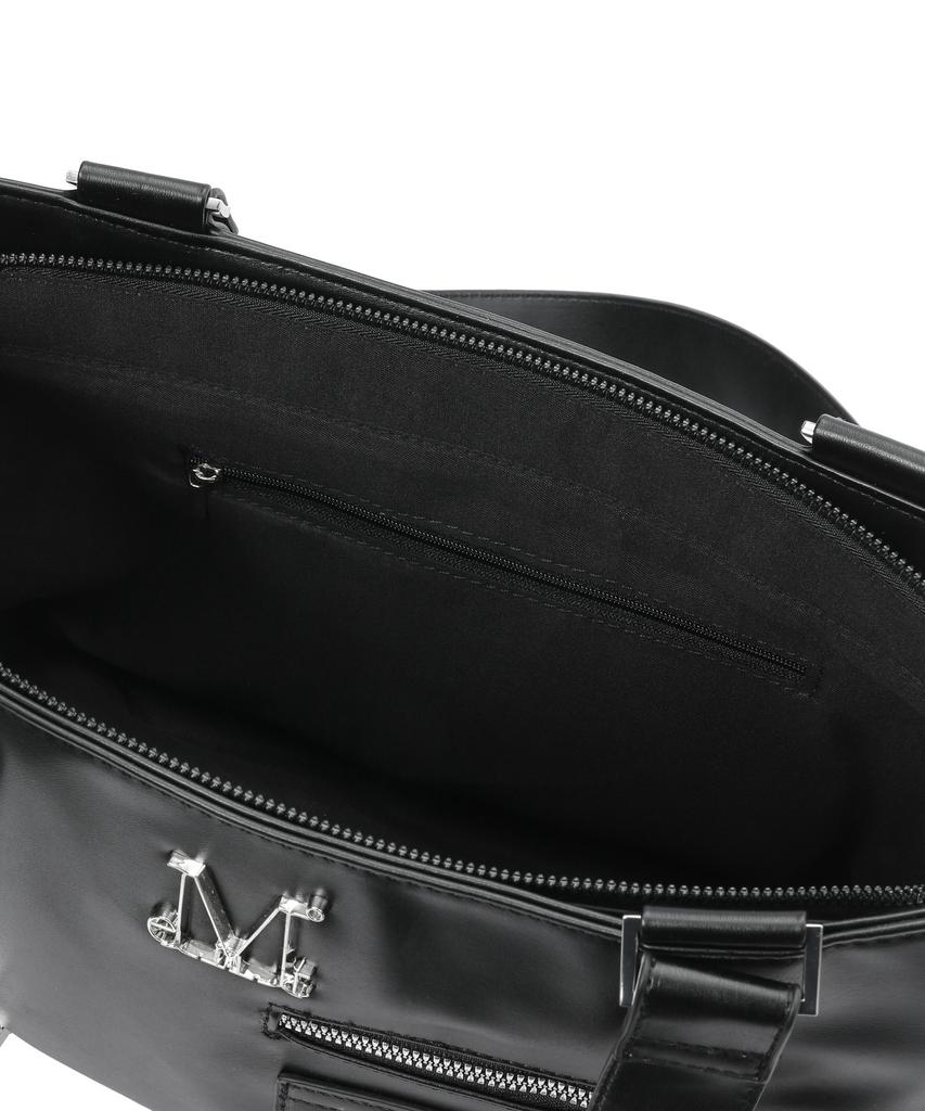 Mucent Noven One Side Strap Double Pocket Leather Shoulder Bag