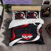 Austria Football Pattern 3 Pieces Bedding Set Soft Microfiber Duvet Cover with Pillow Cases for Bedroom