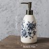 Empty Shampoo Press Bottle Vintage Flower Pattern Liquid Soap Dispenser  Kitchen