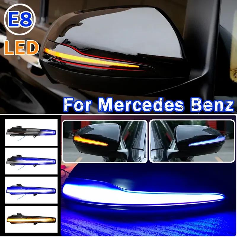 For Mercedes Benz C Class W205 E W213 S W222 W217 V W447 Superb Side-Wing LED Dynamic Turn Signal Blinker Mirror Flasher Light