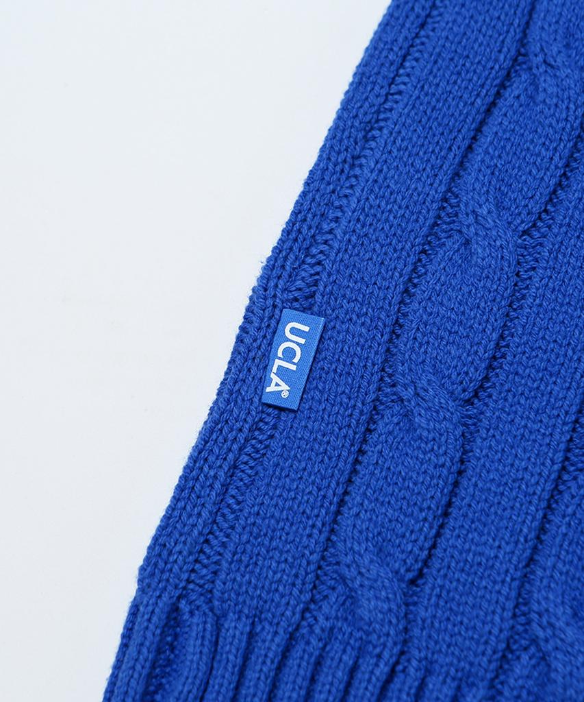 UCLA Unisex Round Neck Cable Knit [Blue](Uzalk8A_43)
