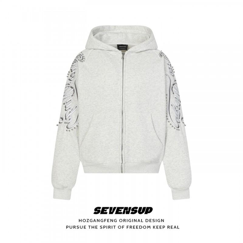 Unisex Oversized Hooded Sweatshirt With Embroidered