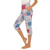 Women's Casual Elastic Waist Capri Pants with Pockets Split Hem Slim Fit Lightweight Comfortable Stretchy Material