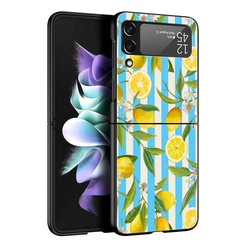 

Чехол для телефона Mediterranean Lemon для Samsung Galaxy Z Flip 3 4 5, складной чехол для Samsung Z Flip3 Flip4, жесткий чехол-бампер Fundas Samsung Z Flip 4