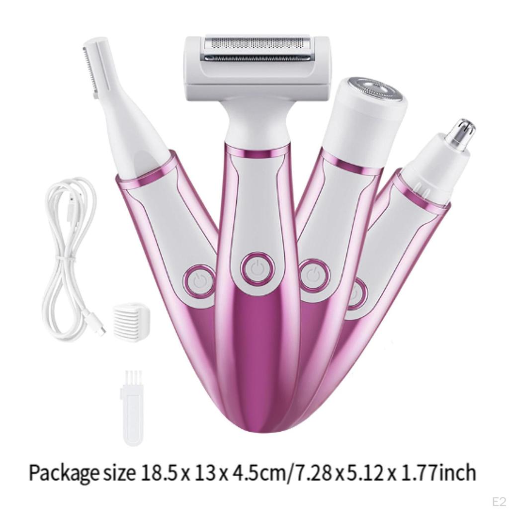 Face Shave Tool,Multifunction Four In a Shaving Kits with Charging Indicator,Women Hair Trimmer,Hair