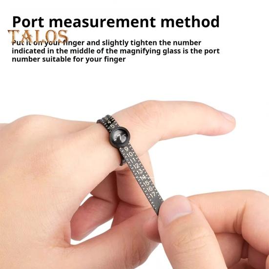 2 Pcs Ring Sizers with Magnified Glass for Convenient Reading Accurate Scale 1-17 Ring Measuring Belt Reusable US Finger Size Gauge Jewelry Sizing