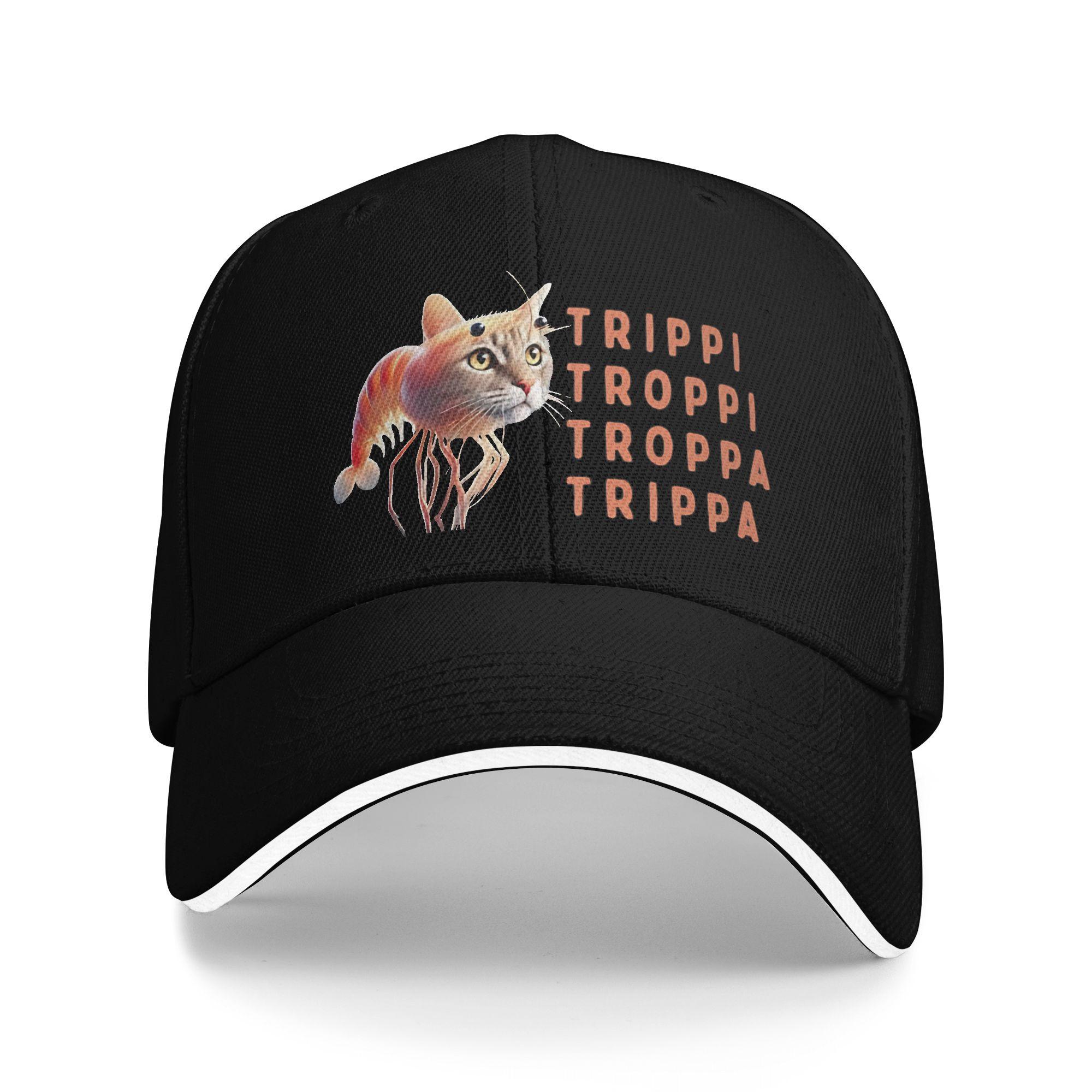 

Кепка бейсболка Trippi Troppi Кот Уличный стиль Хип-хоп Кепки Летние Для пары Женские K-pop Рок Бейсболки One Size чёрный